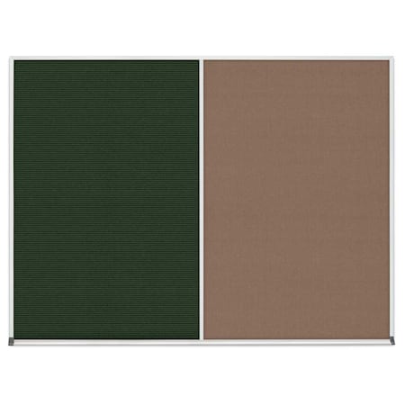 United Visual Products Triple Door Radius Corkboard, 96"x48", Bla, UV7006RC-BLACK-CLOUD UV7006RC-BLACK-CLOUD